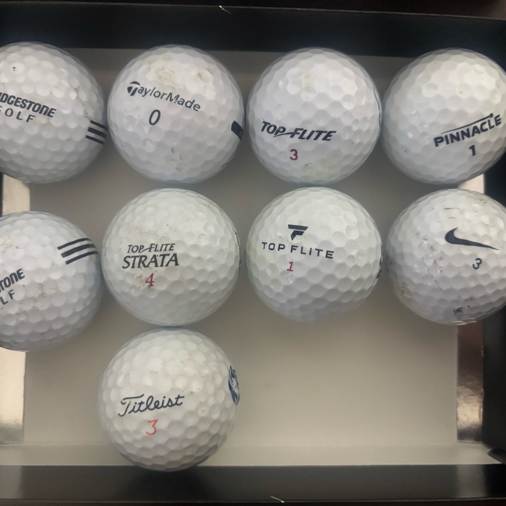 Mixed Brand White Golf Balls (Top-Flite, Titleist, Bridgestone, Nike)